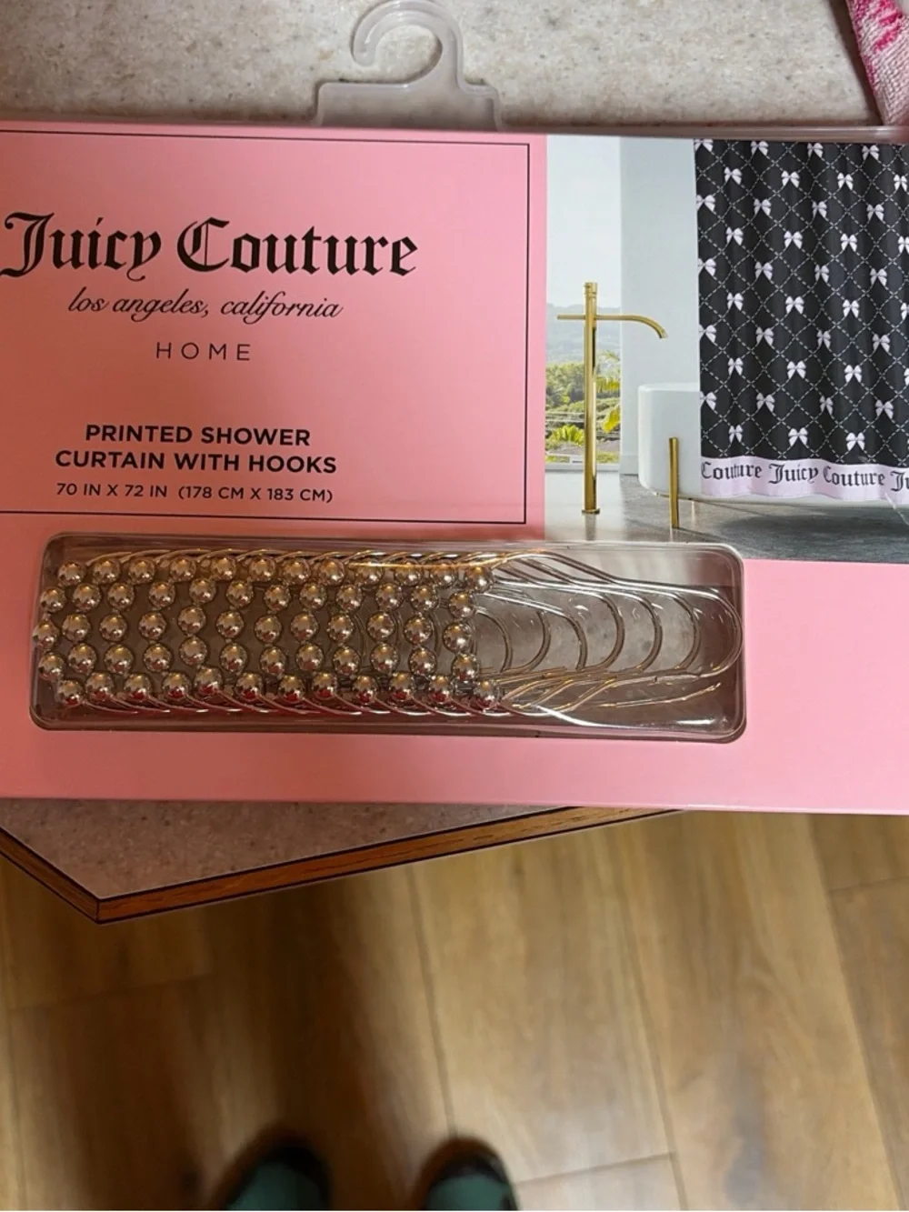 Juicy Couture Home Printed Shower Curtain Hooks -